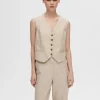 Jakkesæt & Blazers | Toppe Og Bluser>SELECTED SKRÆDDERSYEDE VEST Beige