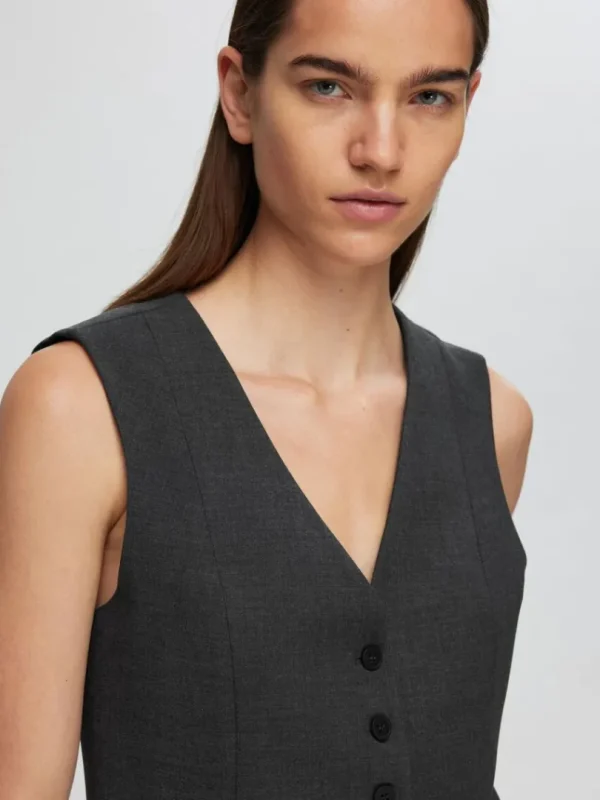 Jakkesæt & Blazers | Toppe Og Bluser>SELECTED SKRÆDDERSYEDE VEST Grey