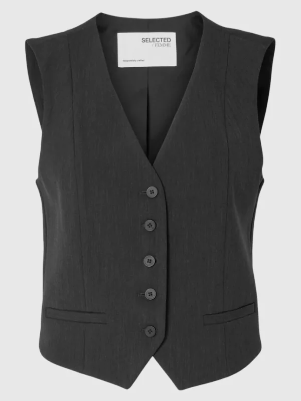 Jakkesæt & Blazers | Toppe Og Bluser>SELECTED SKRÆDDERSYEDE VEST Grey