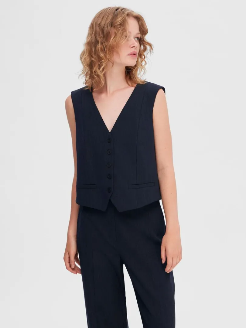 skrddersyet_vest_0.webp Jakkesæt & Blazers>SELECTED SKRÆDDERSYET VEST Blue