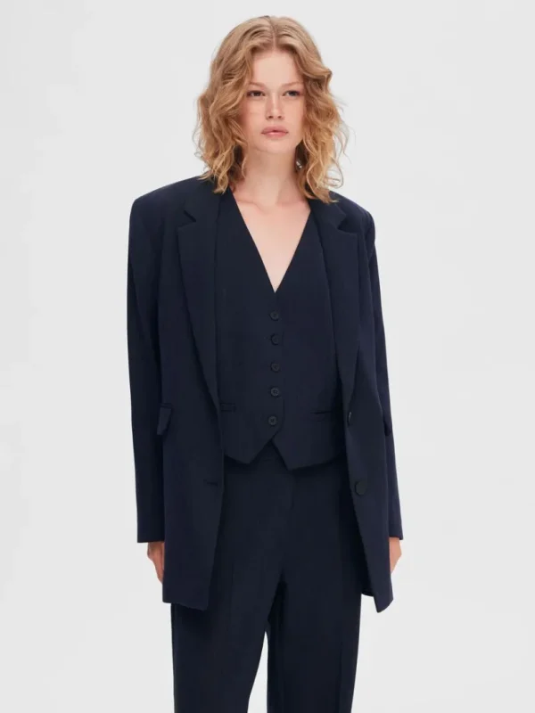Jakkesæt & Blazers>SELECTED SKRÆDDERSYET VEST Blue