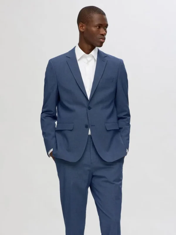 Jakkesæt & Blazers>SELECTED SLIM FIT BLAZER Blue