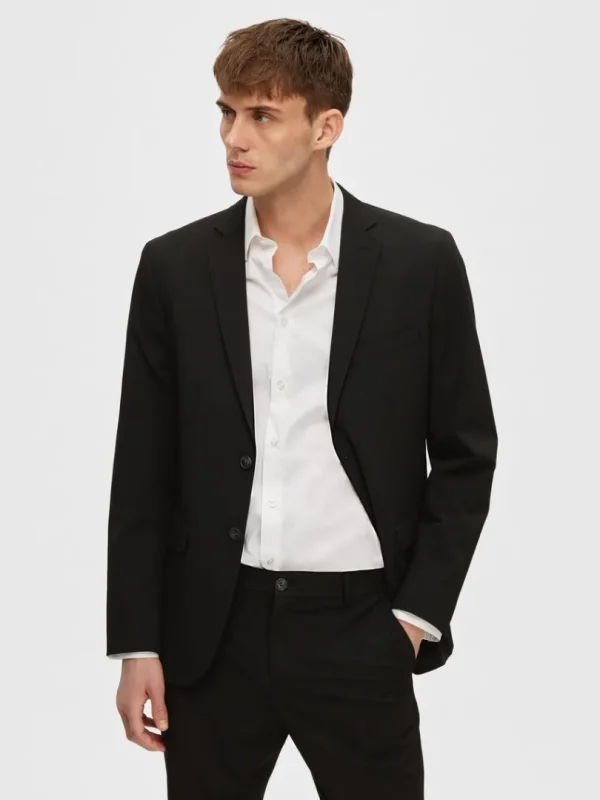Jakkesæt & Blazers>SELECTED SLIM FIT BLAZER Black