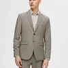 Jakkesæt & Blazers>SELECTED SLIM FIT BLAZER Brown