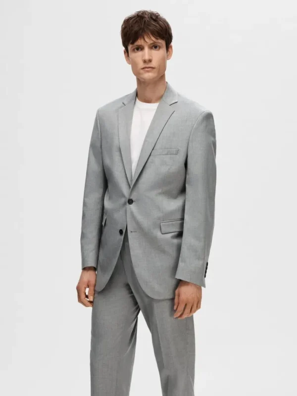 Jakkesæt & Blazers>SELECTED SLIM FIT BLAZER Grey