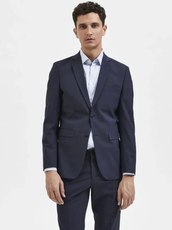 Jakkesæt & Blazers>SELECTED SLIM FIT BLAZER Blue