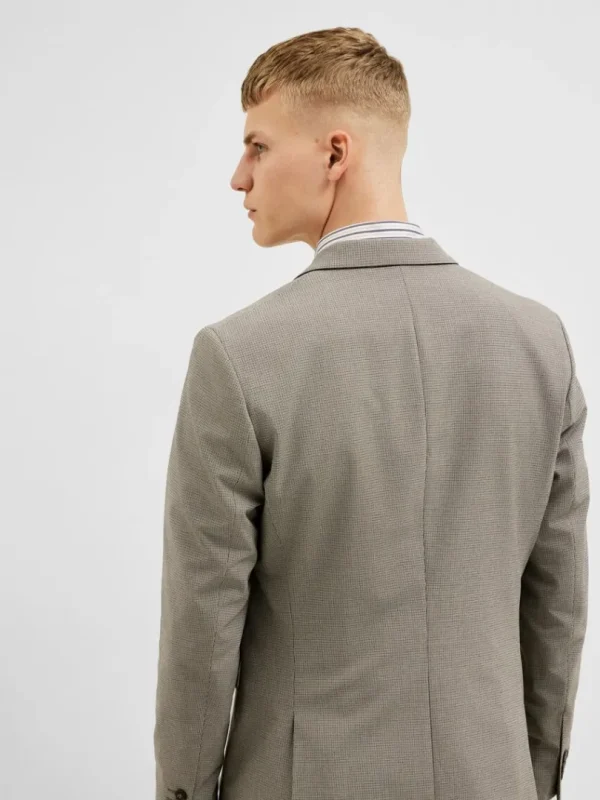 Jakkesæt & Blazers>SELECTED SLIM FIT BLAZER Brown