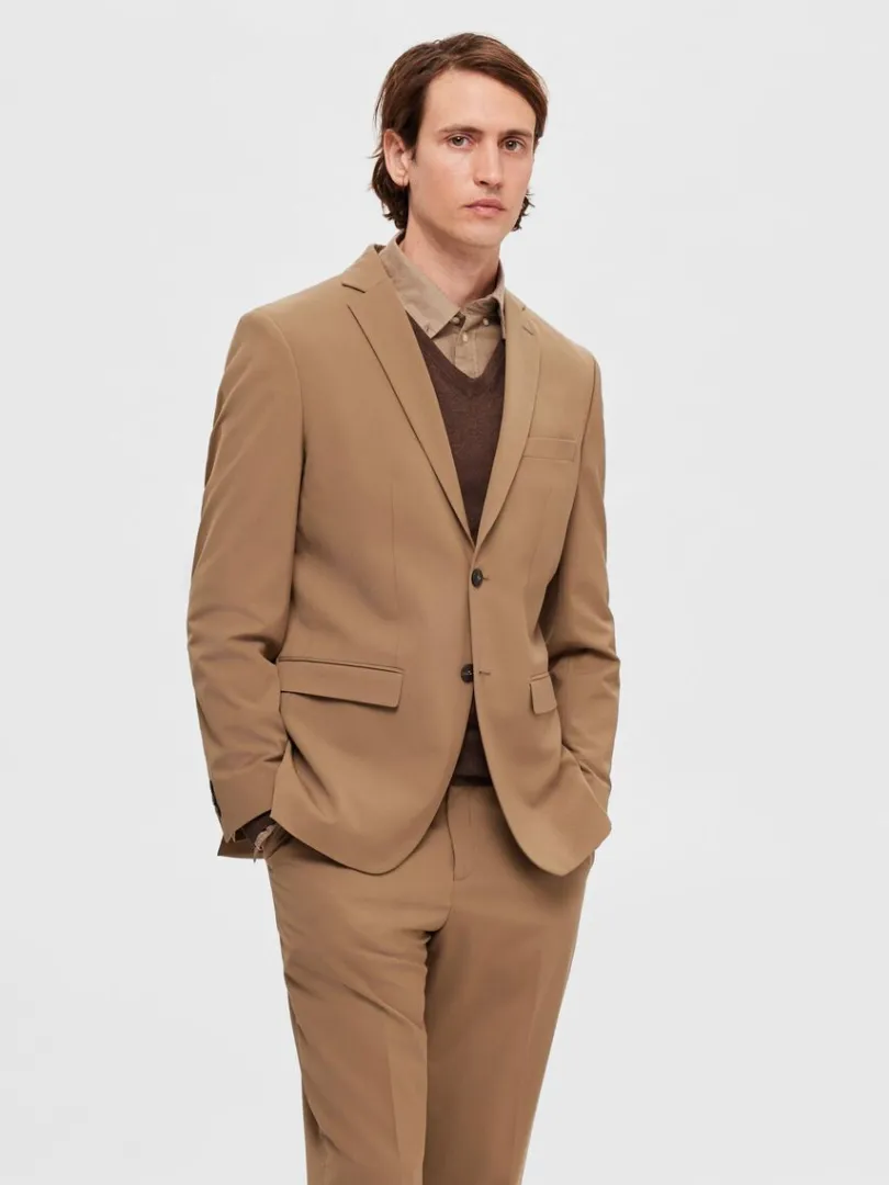slim_fit_blazer_2-22.webp Jakkesæt & Blazers>SELECTED SLIM FIT BLAZER Brown