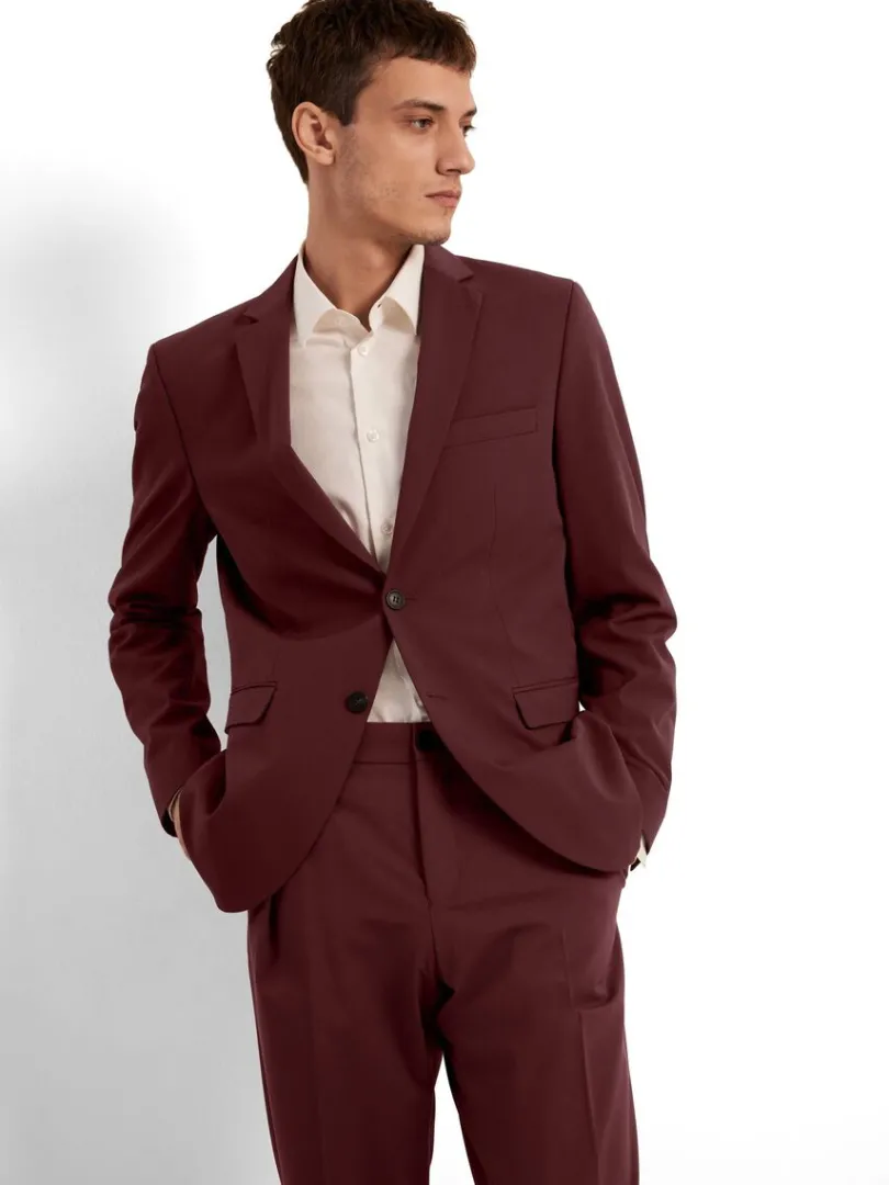 slim_fit_blazer_2-3.webp Jakkesæt & Blazers>SELECTED SLIM FIT BLAZER Red