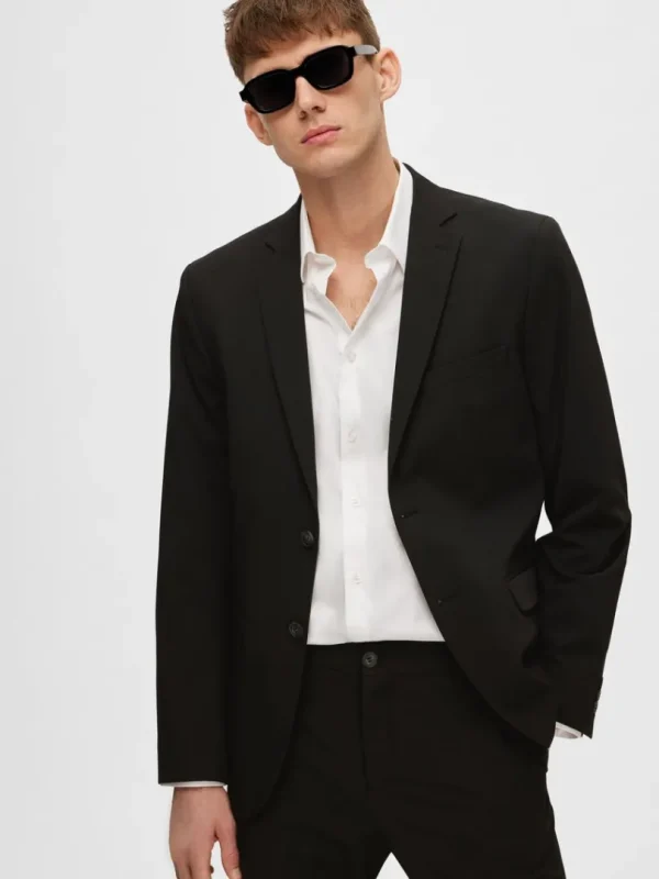 Jakkesæt & Blazers>SELECTED SLIM FIT BLAZER Black