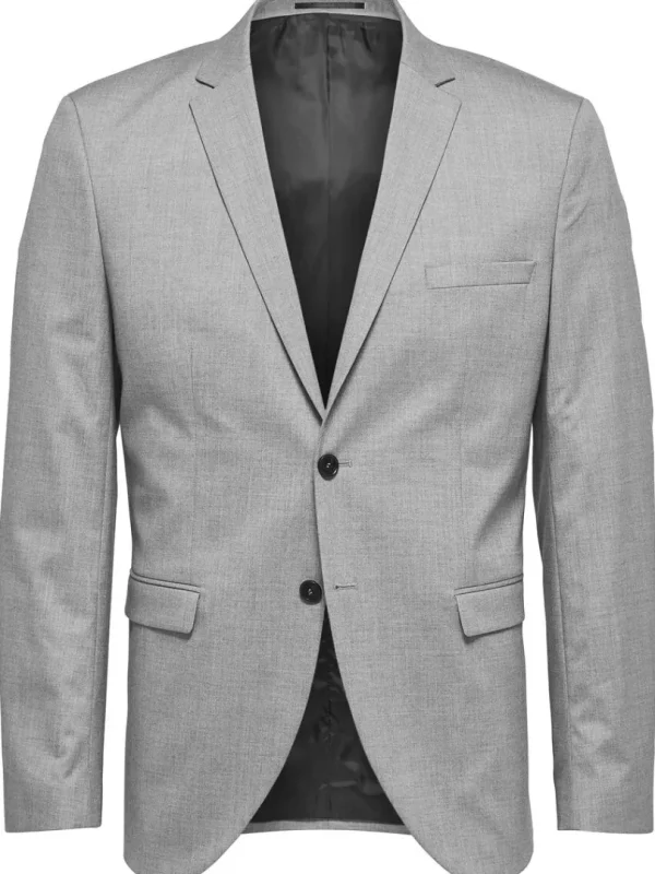 Jakkesæt & Blazers>SELECTED SLIM FIT BLAZER Grey