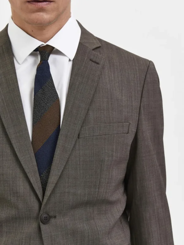 Jakkesæt & Blazers>SELECTED SLIM FIT BLAZER Brown