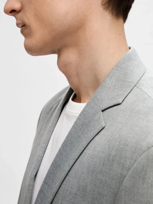 Jakkesæt & Blazers>SELECTED SLIM FIT BLAZER Grey