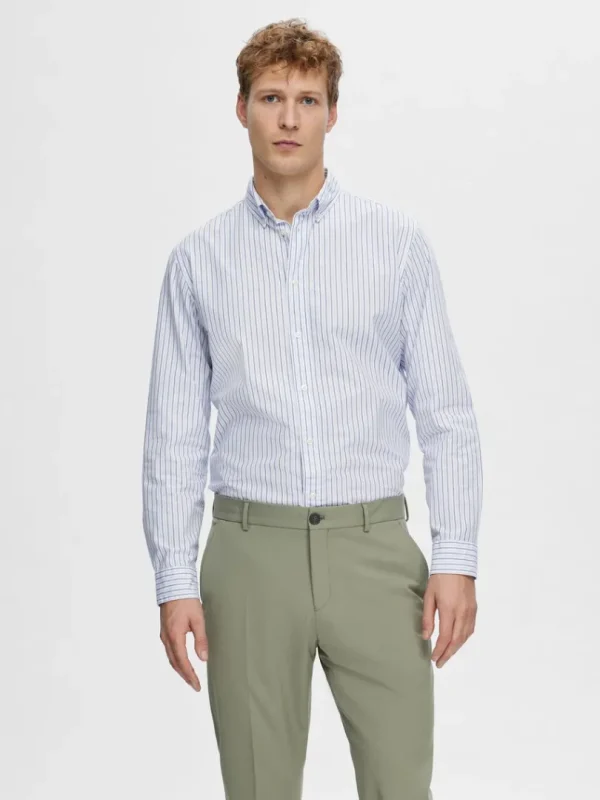 Skjorter>SELECTED SLIM FIT BOMULD SKJORTE Blue