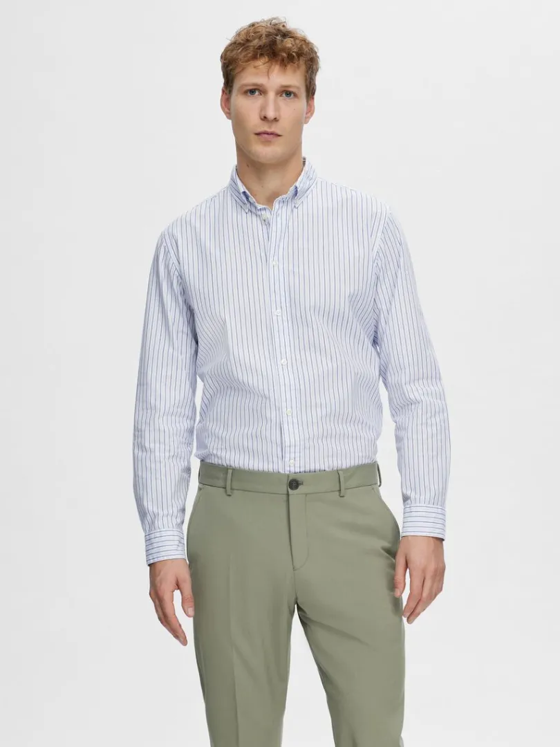 slim_fit_bomuld_skjorte_0-3.webp Skjorter>SELECTED SLIM FIT BOMULD SKJORTE Blue
