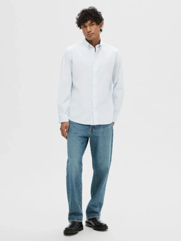 Skjorter>SELECTED SLIM FIT BOMULD SKJORTE Blue