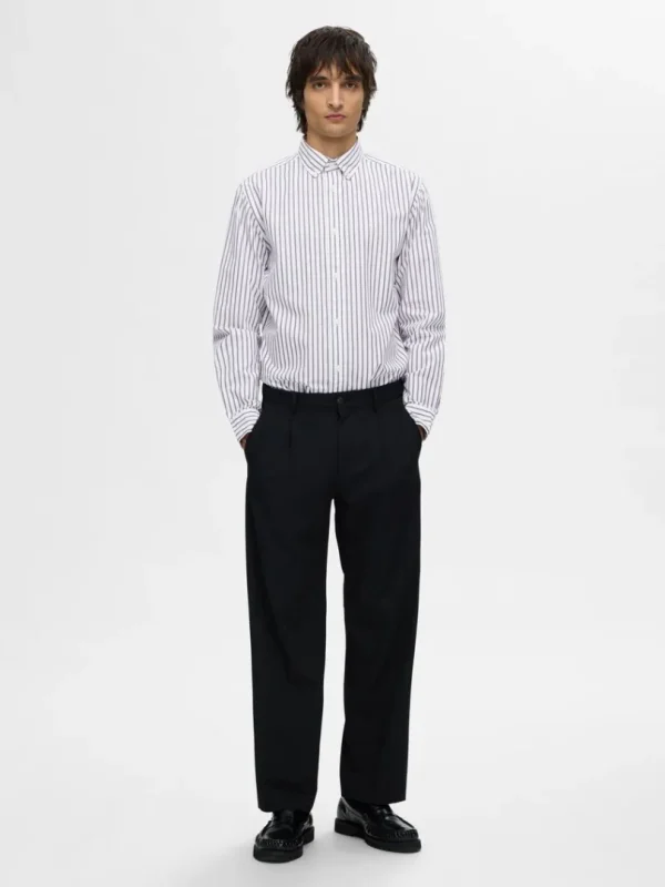 Skjorter>SELECTED SLIM FIT BOMULD SKJORTE White