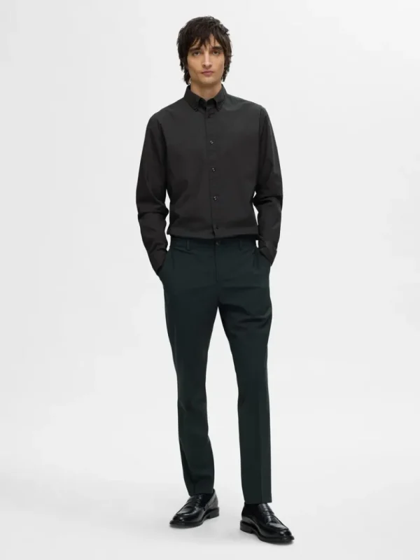 Skjorter>SELECTED SLIM FIT BOMULD SKJORTE Black