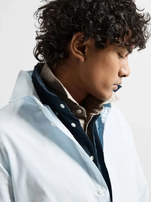 Skjorter>SELECTED SLIM FIT BOMULD SKJORTE Blue