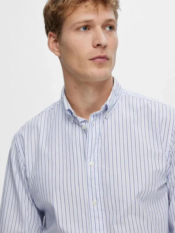 Skjorter>SELECTED SLIM FIT BOMULD SKJORTE Blue