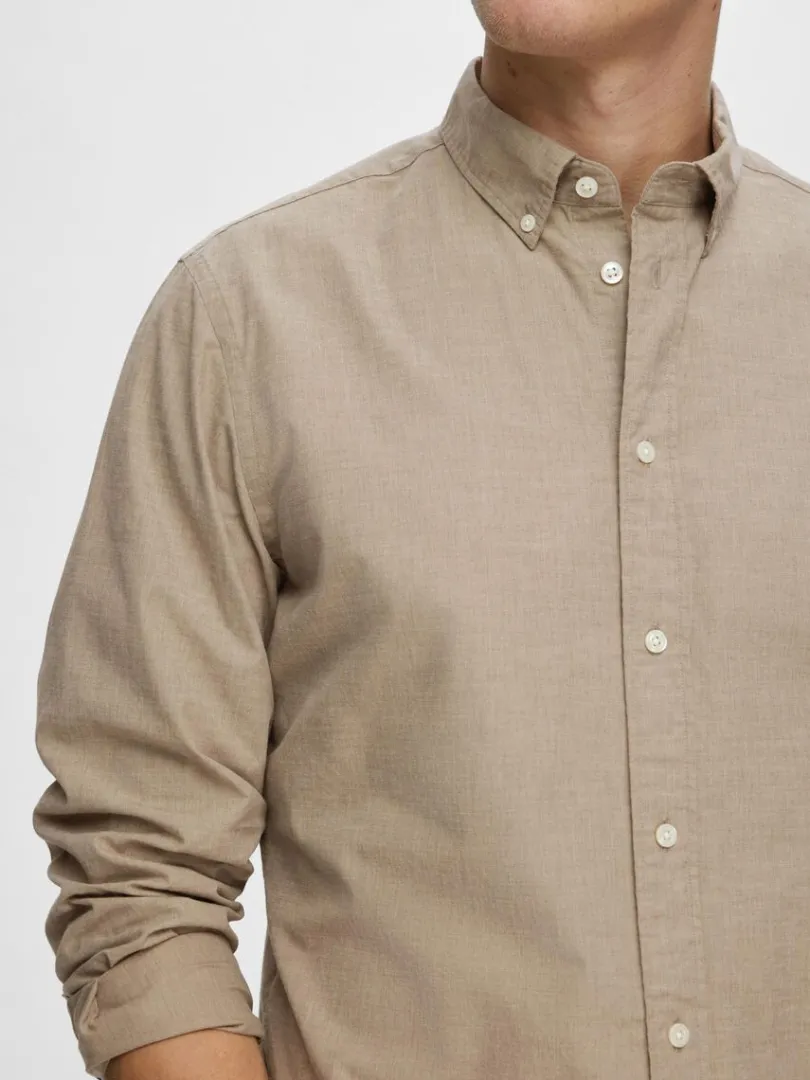 slim_fit_bomuld_skjorte_5-4.webp Skjorter>SELECTED SLIM FIT BOMULD SKJORTE Brown