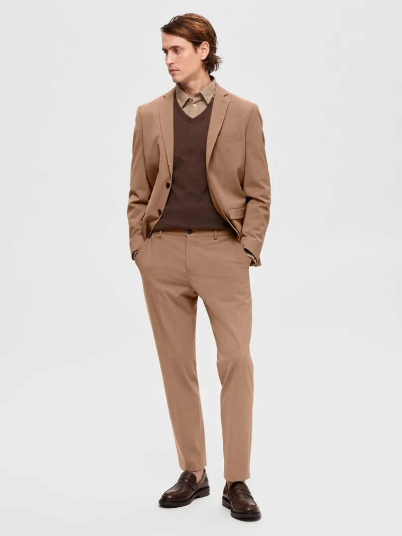 slim_fit_bukser_0-12.webp Bukser | Jakkesæt & Blazers>SELECTED 175 SLIM FIT BUKSER Brown