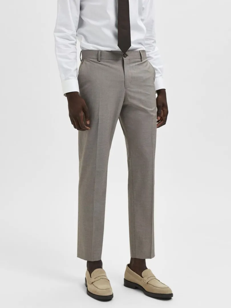 slim_fit_bukser_0-14.webp Bukser | Jakkesæt & Blazers>SELECTED SLIM FIT BUKSER Brown