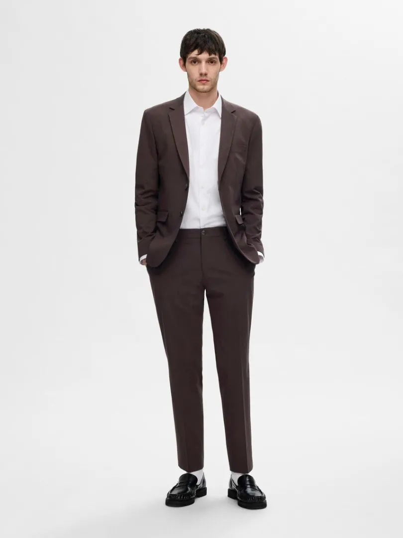 slim_fit_bukser_2-1.webp Bukser | Jakkesæt & Blazers>SELECTED 175 SLIM FIT BUKSER Brown