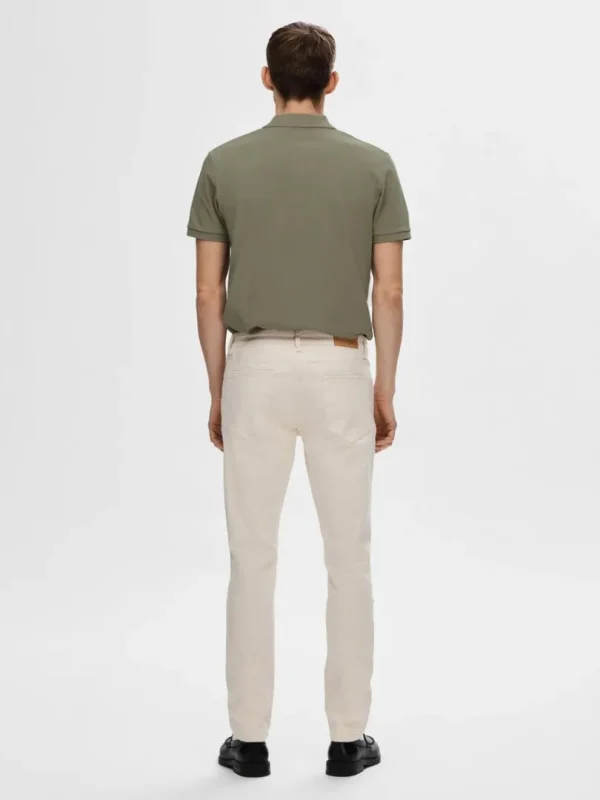 Jeans>SELECTED 175 SLIM FIT CREAM JEANS Beige