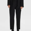 Bukser | Jakkesæt & Blazers>SELECTED SLIM FIT CROPPED BUKSER Black