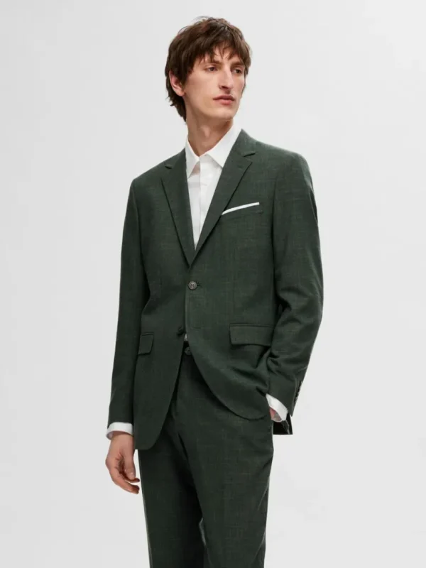 Jakkesæt & Blazers>SELECTED SLIM FIT ENKELTRADET BLAZER Green
