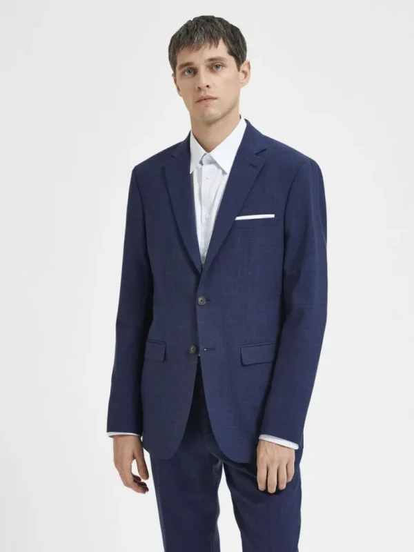 Jakkesæt & Blazers>SELECTED SLIM FIT ENKELTRADET BLAZER Blue