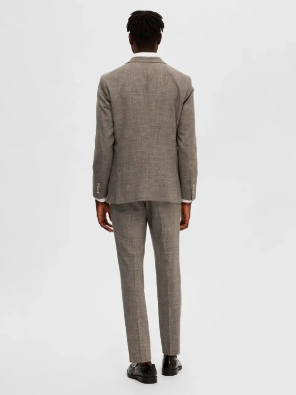 Jakkesæt & Blazers>SELECTED SLIM FIT ENKELTRADET BLAZER Brown