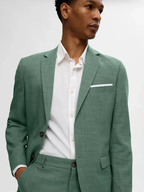 Jakkesæt & Blazers>SELECTED SLIM FIT ENKELTRADET BLAZER Green