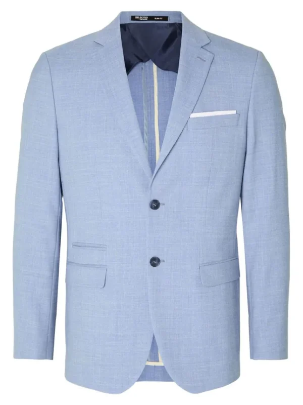 Jakkesæt & Blazers>SELECTED SLIM FIT ENKELTRADET BLAZER Blue