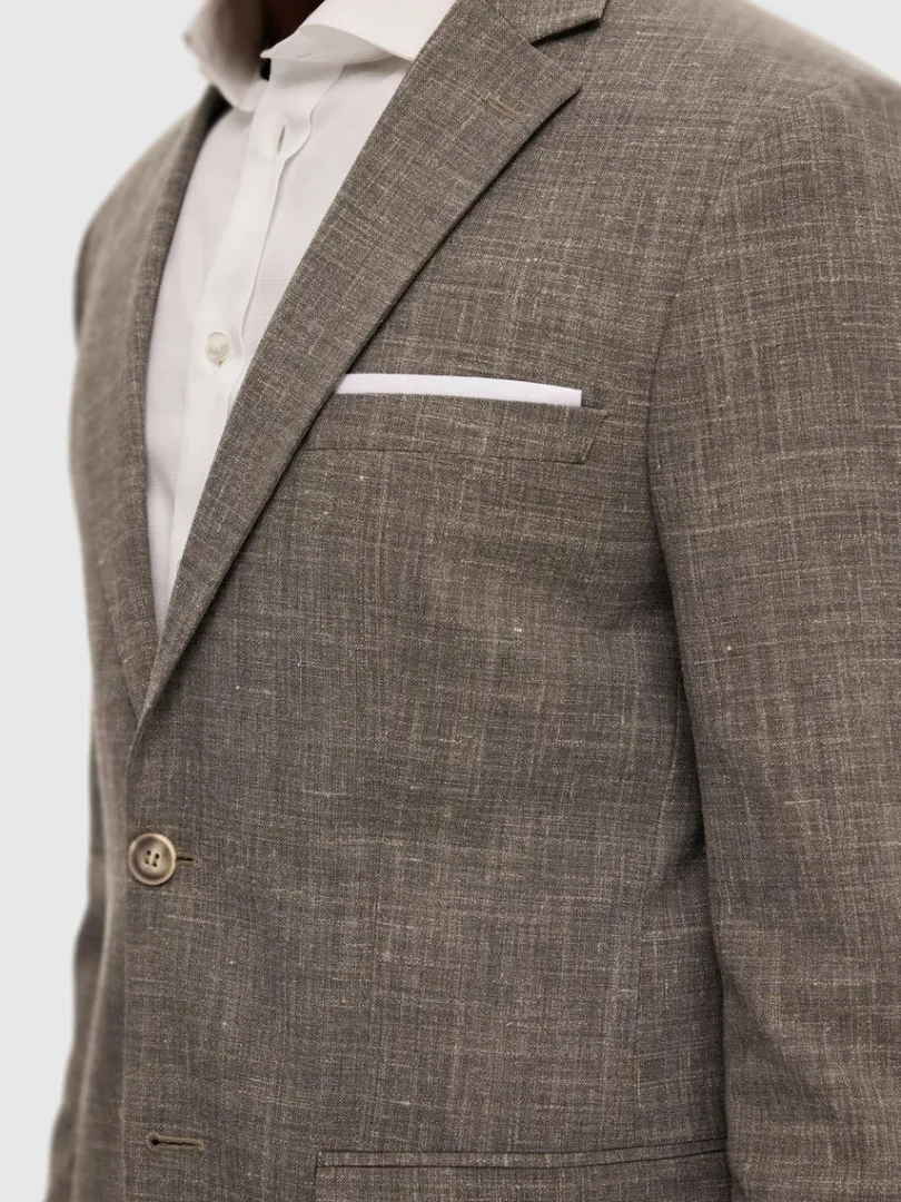 slim_fit_enkeltradet_blaz_5.webp Jakkesæt & Blazers>SELECTED SLIM FIT ENKELTRADET BLAZER Brown
