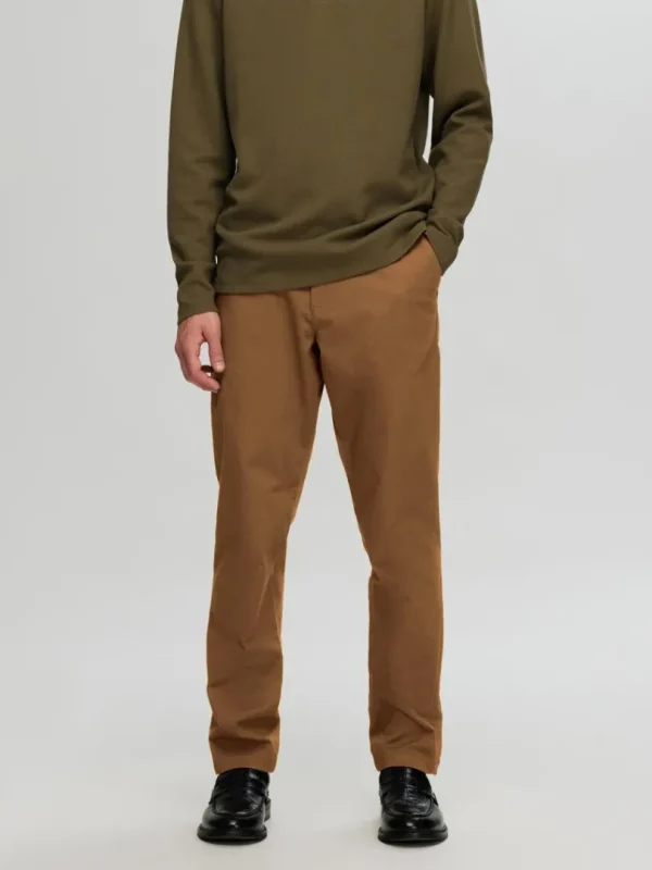 Bukser>SELECTED 175 SLIM FIT FLEX CHINOS Brown