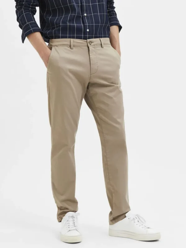 Bukser>SELECTED 175 SLIM FIT FLEX CHINOS Brown