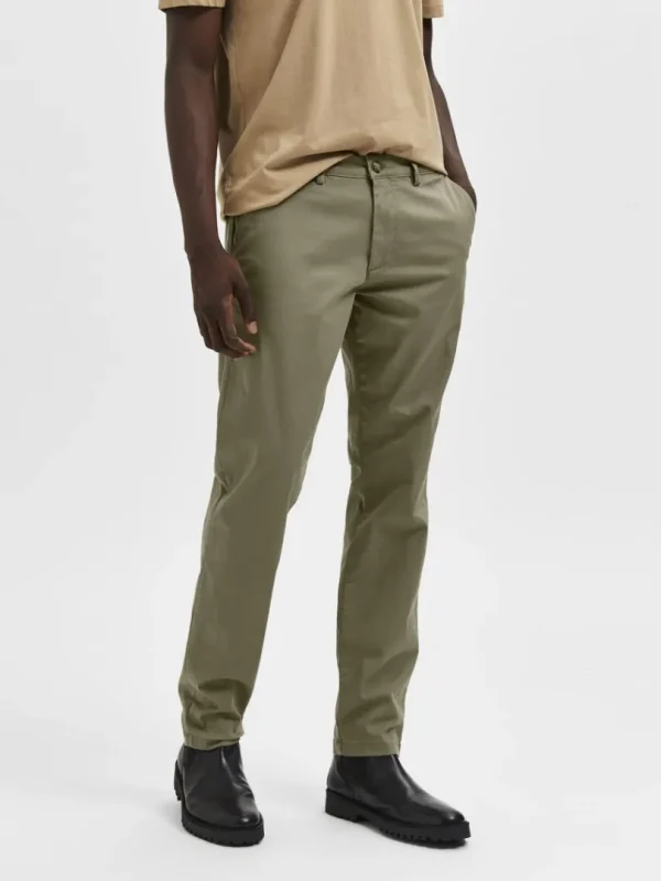 Bukser>SELECTED 175 SLIM FIT FLEX CHINOS Brown