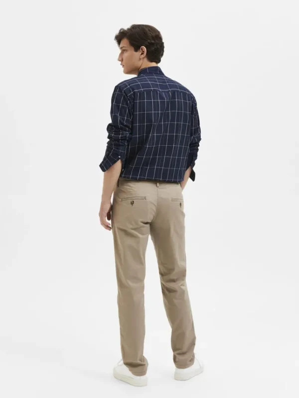 Bukser>SELECTED 175 SLIM FIT FLEX CHINOS Brown