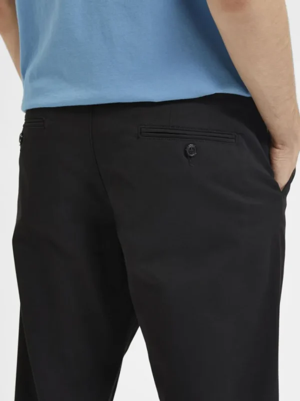 Bukser>SELECTED 175 SLIM FIT FLEX CHINOS Black