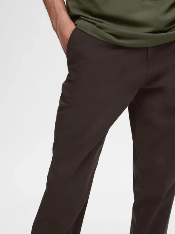 Bukser>SELECTED 175 SLIM FIT FLEX CHINOS Brown