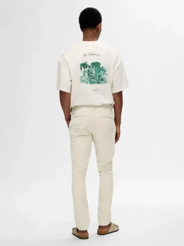Bukser>SELECTED 175 SLIM FIT FLØJLSBUKSER Beige