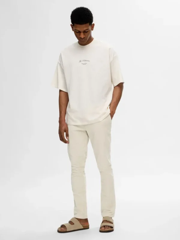 Bukser>SELECTED 175 SLIM FIT FLØJLSBUKSER Beige