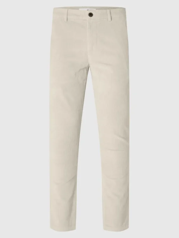 Bukser>SELECTED 175 SLIM FIT FLØJLSBUKSER Beige