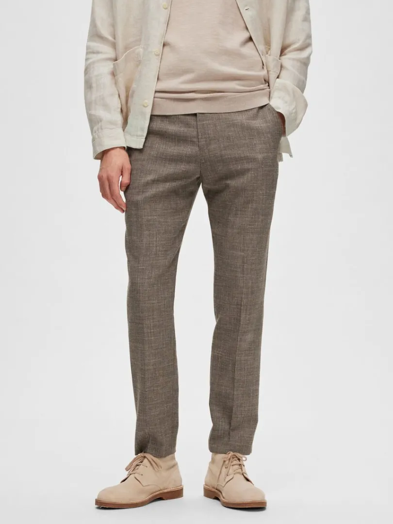 slim_fit_habitbukser_0-10.webp Bukser | Jakkesæt & Blazers>SELECTED SLIM FIT HABITBUKSER Brown