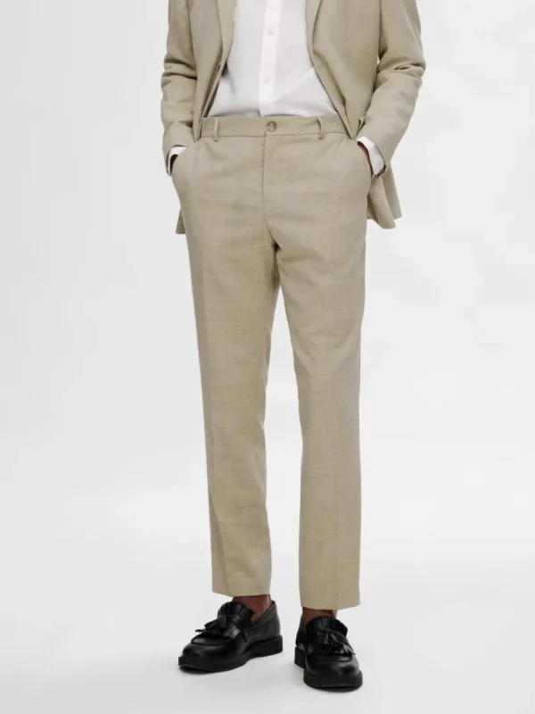 Bukser | Jakkesæt & Blazers>SELECTED SLIM FIT HABITBUKSER Beige