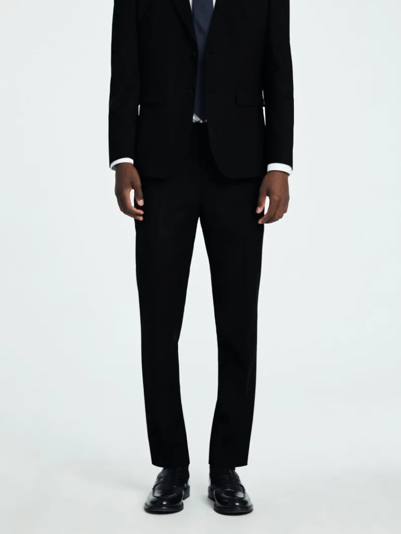 slim_fit_habitbukser_0-7.webp Bukser | Jakkesæt & Blazers>SELECTED SLIM FIT HABITBUKSER Black