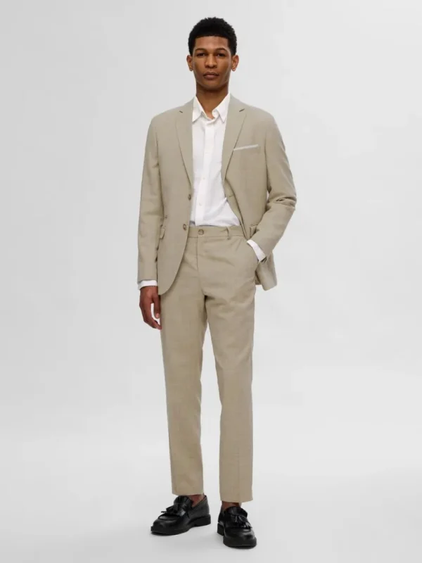 Bukser | Jakkesæt & Blazers>SELECTED SLIM FIT HABITBUKSER Beige