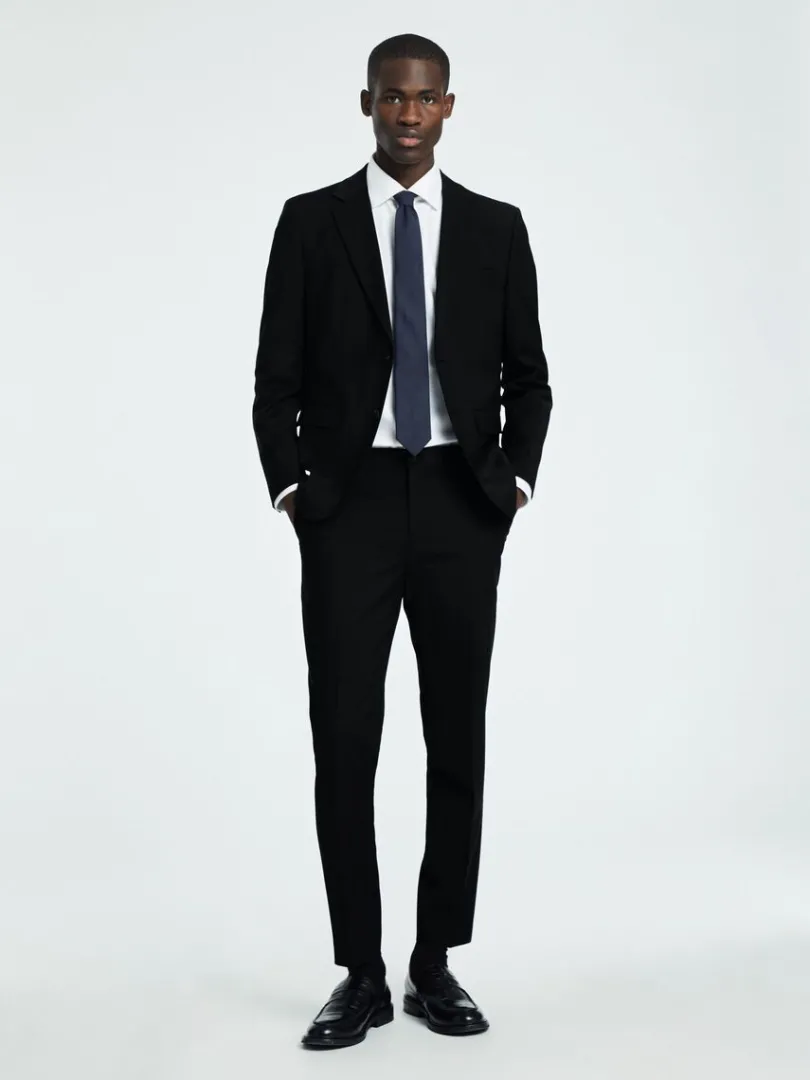 slim_fit_habitbukser_2-6.webp Bukser | Jakkesæt & Blazers>SELECTED SLIM FIT HABITBUKSER Black